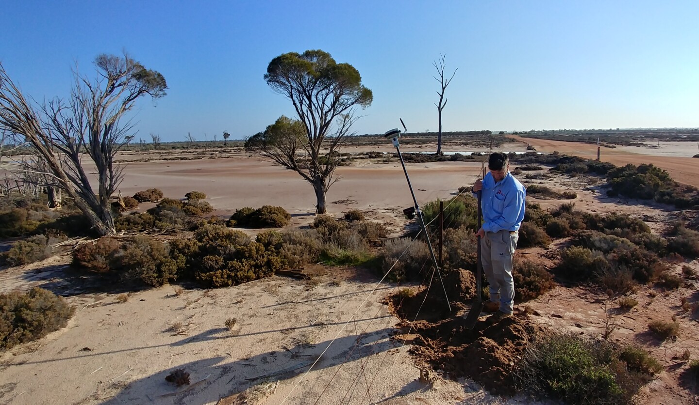 A man standing on a land image