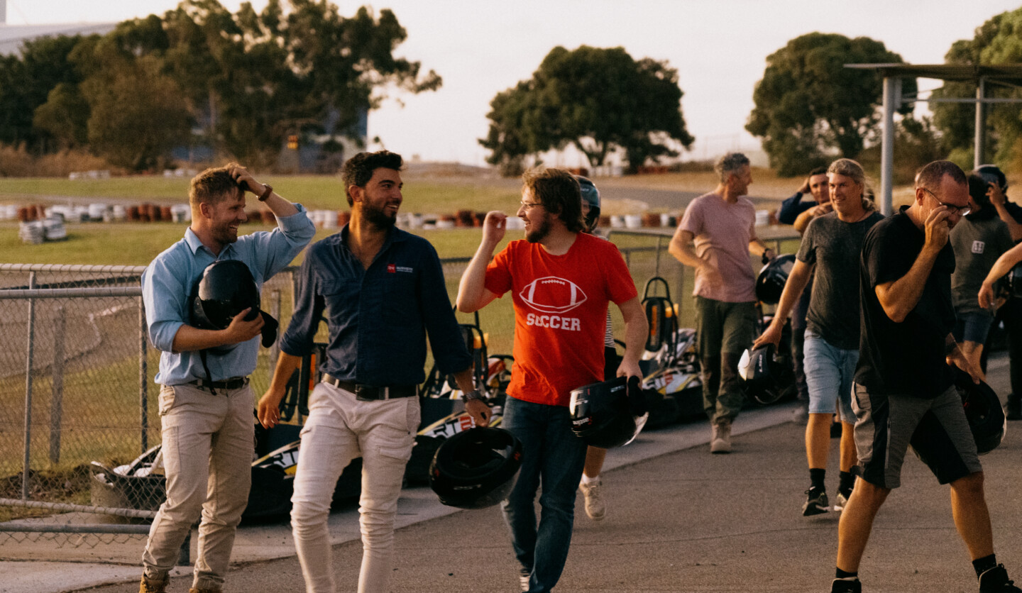 RM Surveys social club head to Mega Fast Karts