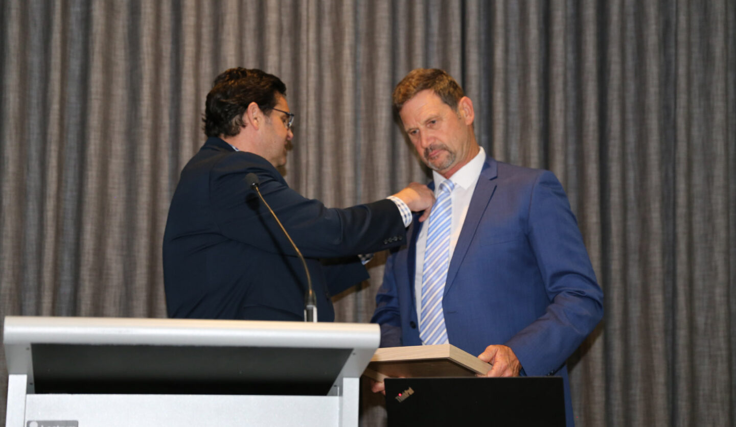 Geoffrey Robb conferred as Fellow of Surveying & Spatial Sciences Institute (SSSI)