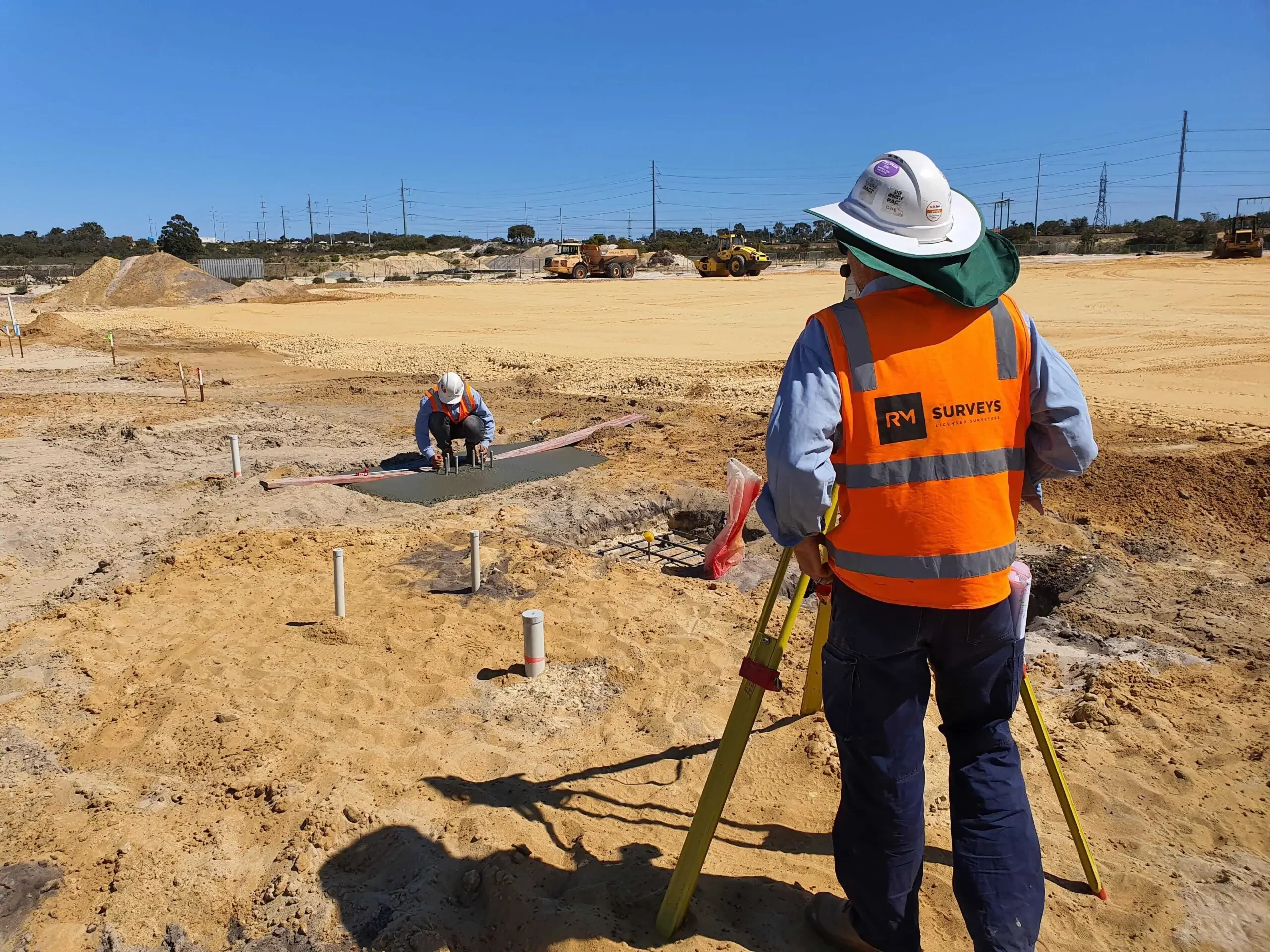 An RM Surveys engineer conducting a site inspection.